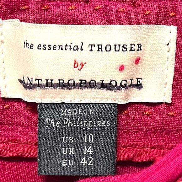 ANTHROPOLOGIE Front Seam Essential Flare Trousers 10 - Picture 4 of 7